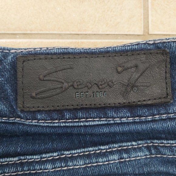 Jeans Seven7 Women Size 28 x 31 inseam Slim Straight Low Waist Zippered Pockets - Picture 10 of 16